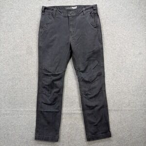 Carhartt Pants Mens 33x30 Gray Canvas Straight Taper Stretch Rugged Utility Work